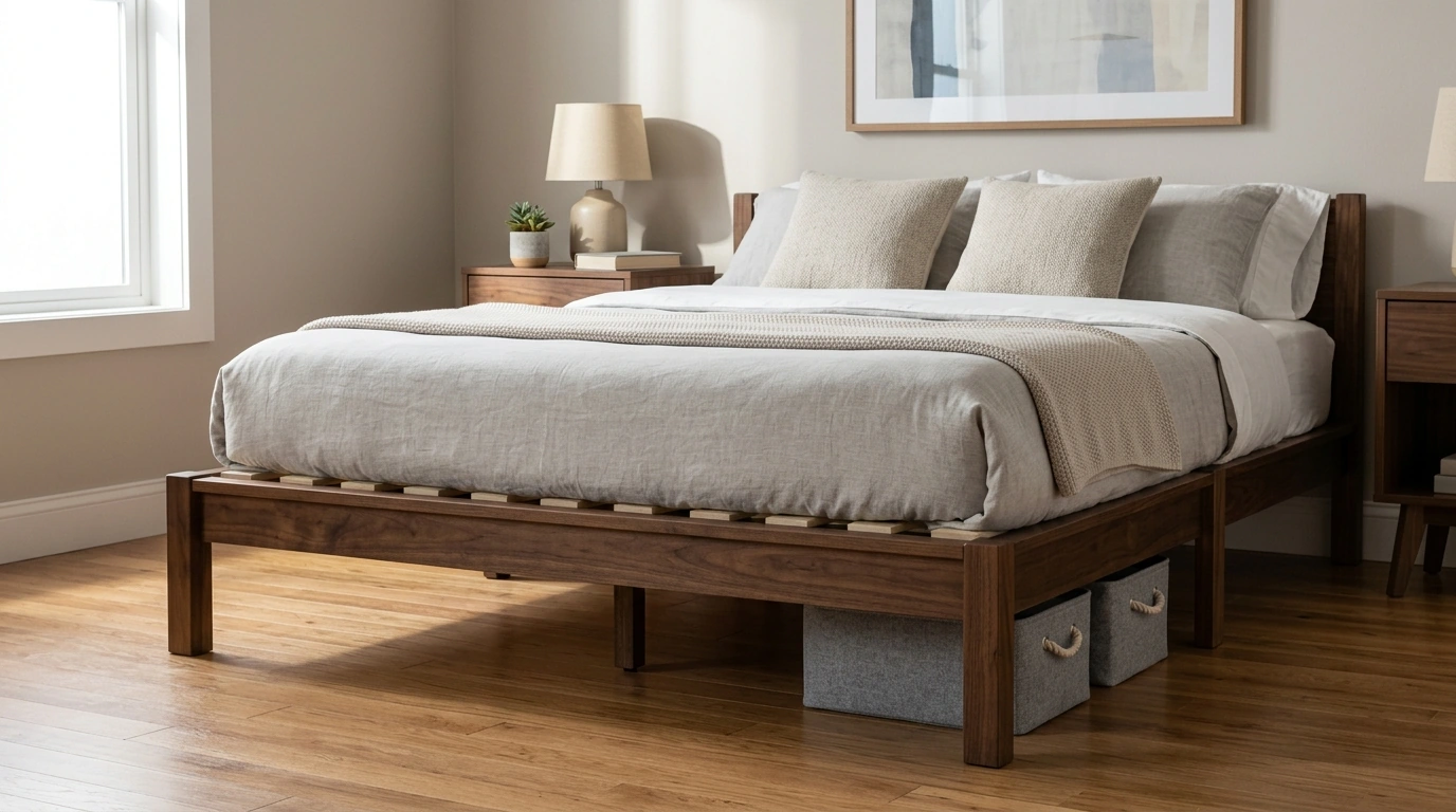 Queen Size Bed Frame Guide: Quiet Support & Storage