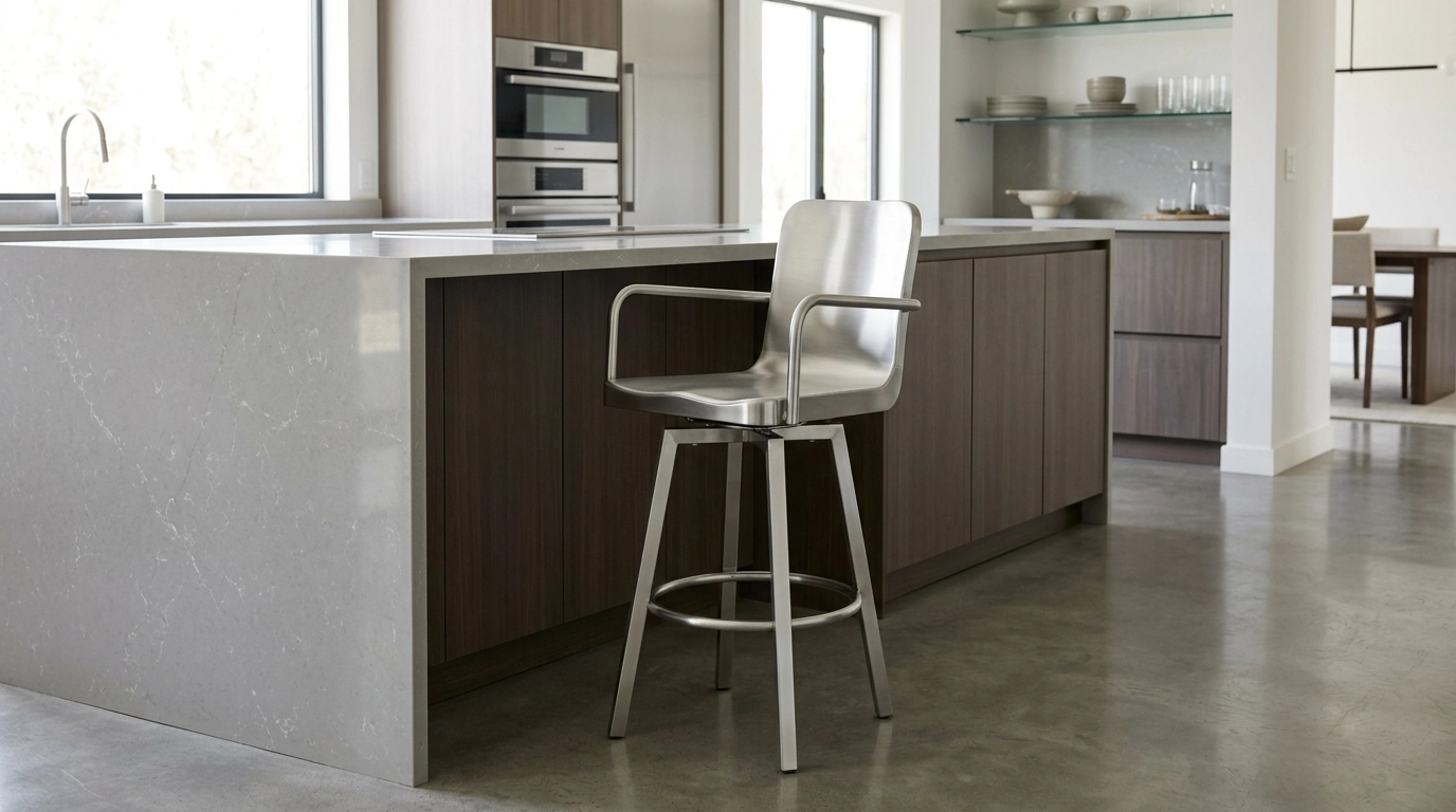Swivel Stainless Bar Stool with Handrails: Sizing & Care